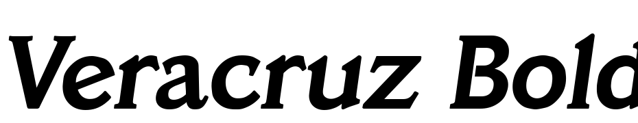 Veracruz Bold Italic Font Download Free